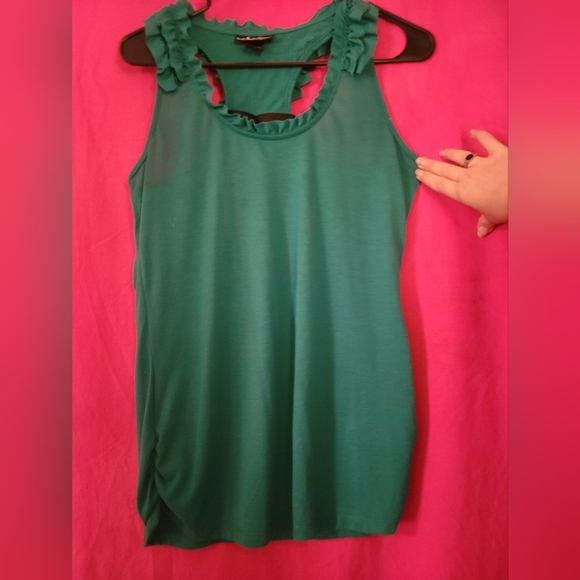 Turquoise size Large Self Esteem brand tank - Picture 2 of 4